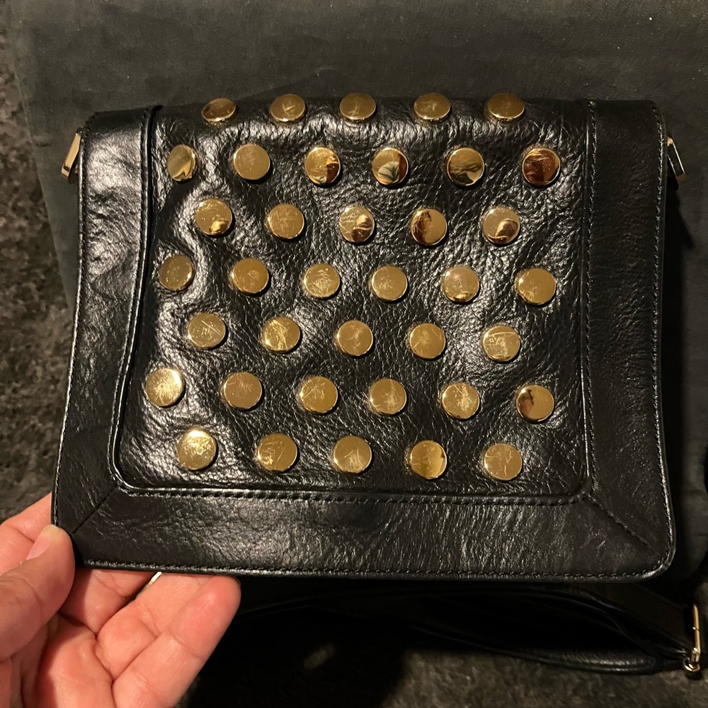 Tory Burch Black leather studded crossbody - Picture 4 of 13